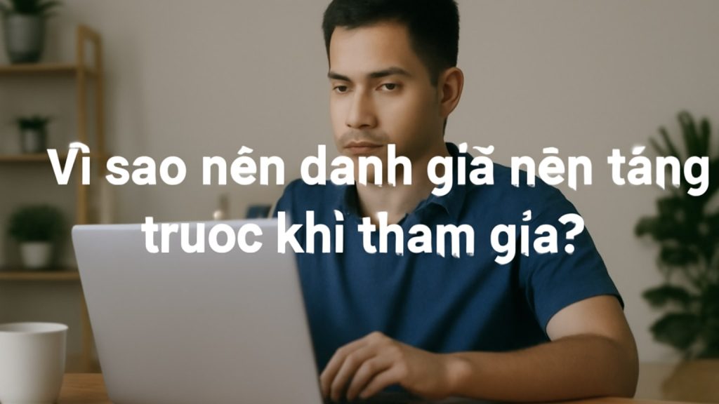 Vì sao nên đánh giá nền tảng trước khi tham gia? Minh họa: Vì sao nên đánh giá nền tảng trước khi tham gia?